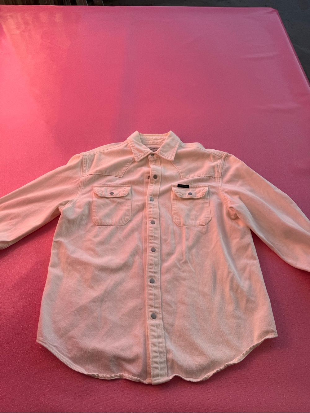 Calvin Klein Jeans Men’s Pale Pink Button-Down Shirt